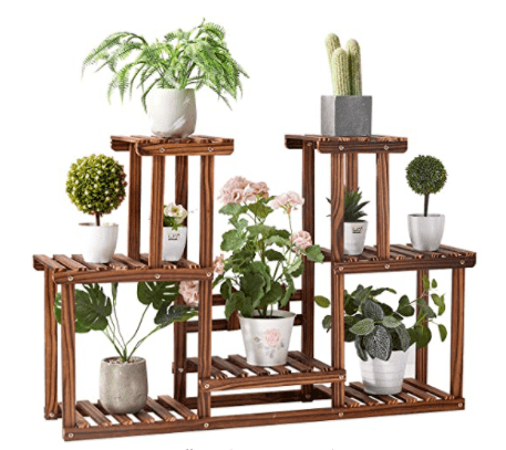 Plant Lovers OwnMy Metal Plant Stand Rustproof Iron Flower Pot Holder Garden Black Modern Plant Stand Plant Display Potted Rack 8 Inch Indoor Outdoor Plant Stand Heavy Duty Plant Holder for Home 
