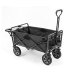 Mac Sports Collapsible Outdoor Utility Wagon with Folding Table and Drink Holders