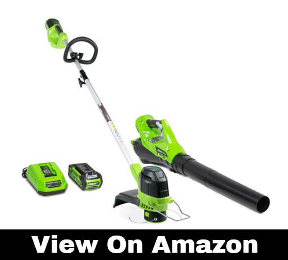 Greenworks G-MAX 40V Cordless String Trimmer and Leaf Blower Combo Pack, 2.0Ah Battery and Charger Included