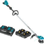 Makita XRU15PT1 Lithium-Ion Brushless Cordless LXT String Trimmer Kit with 4 Batteries, Teal