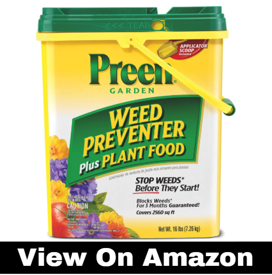 Preen 2164126 Garden Weed Preventer + Plant Food - 16 lb. - Covers 2,560 sq. ft.