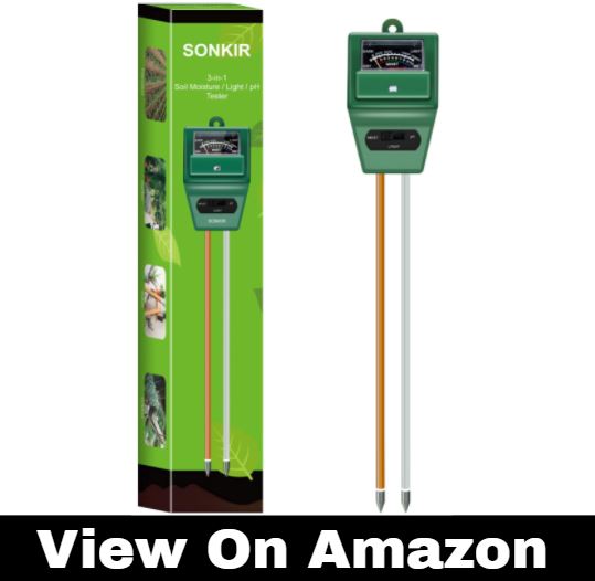 Sonkir Soil pH Meter Tester Gardening Tool Kits for Plant Care, Great for Garden, Lawn, Farm, Indoor & Outdoor Use (Green)