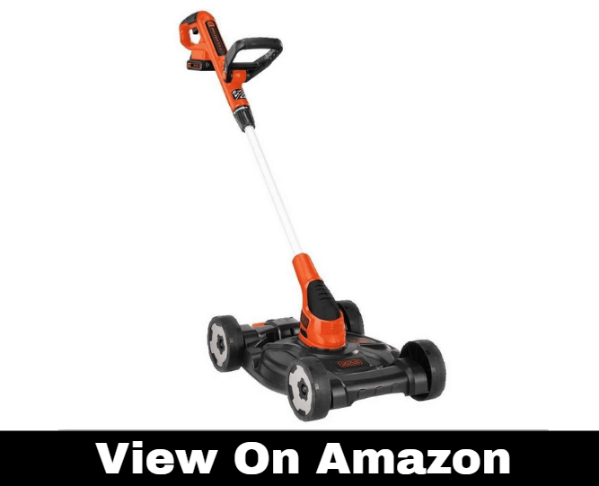 BLACK+DECKER 3-in-1 Lawn Mower, String Trimmer and Edger, 12-Inch, Cordless (MTC220)