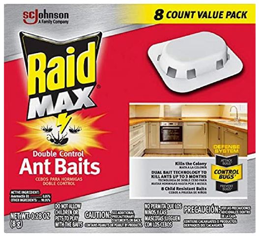 Raid Max Double Control Ant Baits, 0.28 oz, 8 CT