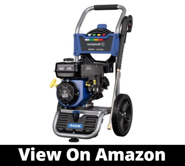 Westinghouse Outdoor Power Equipment WPX3400 Gas Powered Pressure Washer - 3400 PSI and 2.6 GPM - Soap Tank and Five Nozzle Set - CARB Compliant, Blue