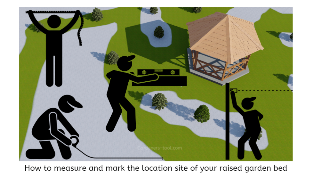 How to measure and mark the location site of your raised garden bed